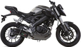 Terminale Di Scarico Con Omologazione Suono Furore Alluminio Nero - Gpr Compatibile Con Yamaha Mt-125 (2014-2016)