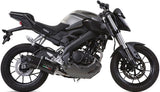 Complete Catalytic Exhaust System With Sound Certification Furore Aluminium Black - Gpr Compatible With Yamaha Mt-125 (2014-2016)