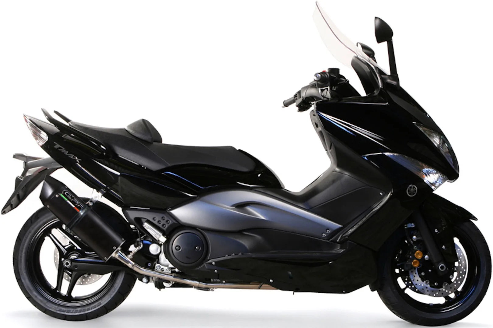 Impianto Di Scarico Completo Catalizzato E Con Omologazione Suono Furore Alluminio Nero - Gpr Compatibile Con Yamaha T-Max 500 (2001-2011)