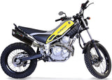 Terminale Di Scarico Con Omologazione Suono Furore Alluminio Nero - Gpr Compatibile Con Yamaha Tricker 250 (2005-2008)
