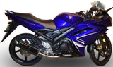 Impianto Di Scarico Completo Non Catalizzato E Con Omologazione Suono Furore Alluminio Nero - Gpr Compatibile Con Yamaha X1R 135 (2005-2012)