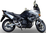 Doppio Terminale Di Scarico Con Omologazione Suono Furore Alluminio Nero - Gpr Compatibile Con Honda Varadero 1000 (1999-2011)