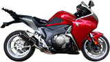 Terminale Di Scarico Con Omologazione Suono Furore Alluminio Nero - Gpr Compatibile Con Honda Vfr 1200 F Ie (2010-2016)