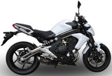Exhaust Tip With Noise Certification Furore Aluminium Black - Gpr Compatible With Kawasaki Er-6 F (2005-2011)