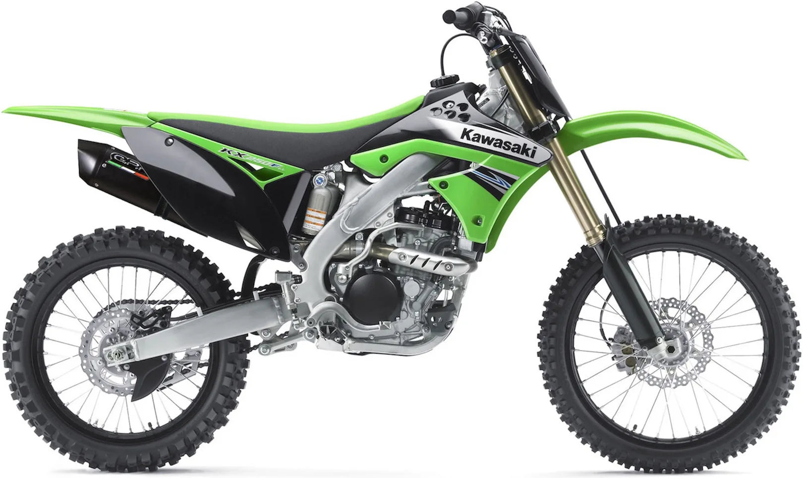 Impianto Di Scarico Completo Non Catalizzato E Con Omologazione Suono Furore Alluminio Nero - Gpr Compatibile Con Kawasaki Kx 250 F (2004-2008)