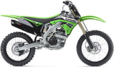 Impianto Di Scarico Completo Non Catalizzato E Con Omologazione Suono Furore Alluminio Nero - Gpr Compatibile Con Kawasaki Kx 250 F (2004-2008)