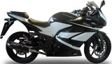 Terminale Di Scarico Catalizzato E Con Omologazione Suono Furore Alluminio Nero - Gpr Compatibile Con Kawasaki Ninja 250 R (2007-2014)