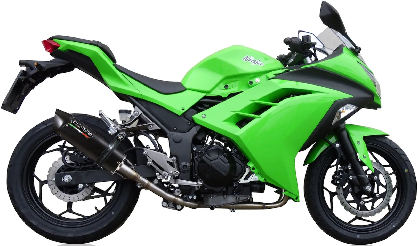Impianto Di Scarico Completo Catalizzato E Con Omologazione Suono Furore Alluminio Nero - Gpr Compatibile Con Kawasaki Ninja 300 R (2012-2017)