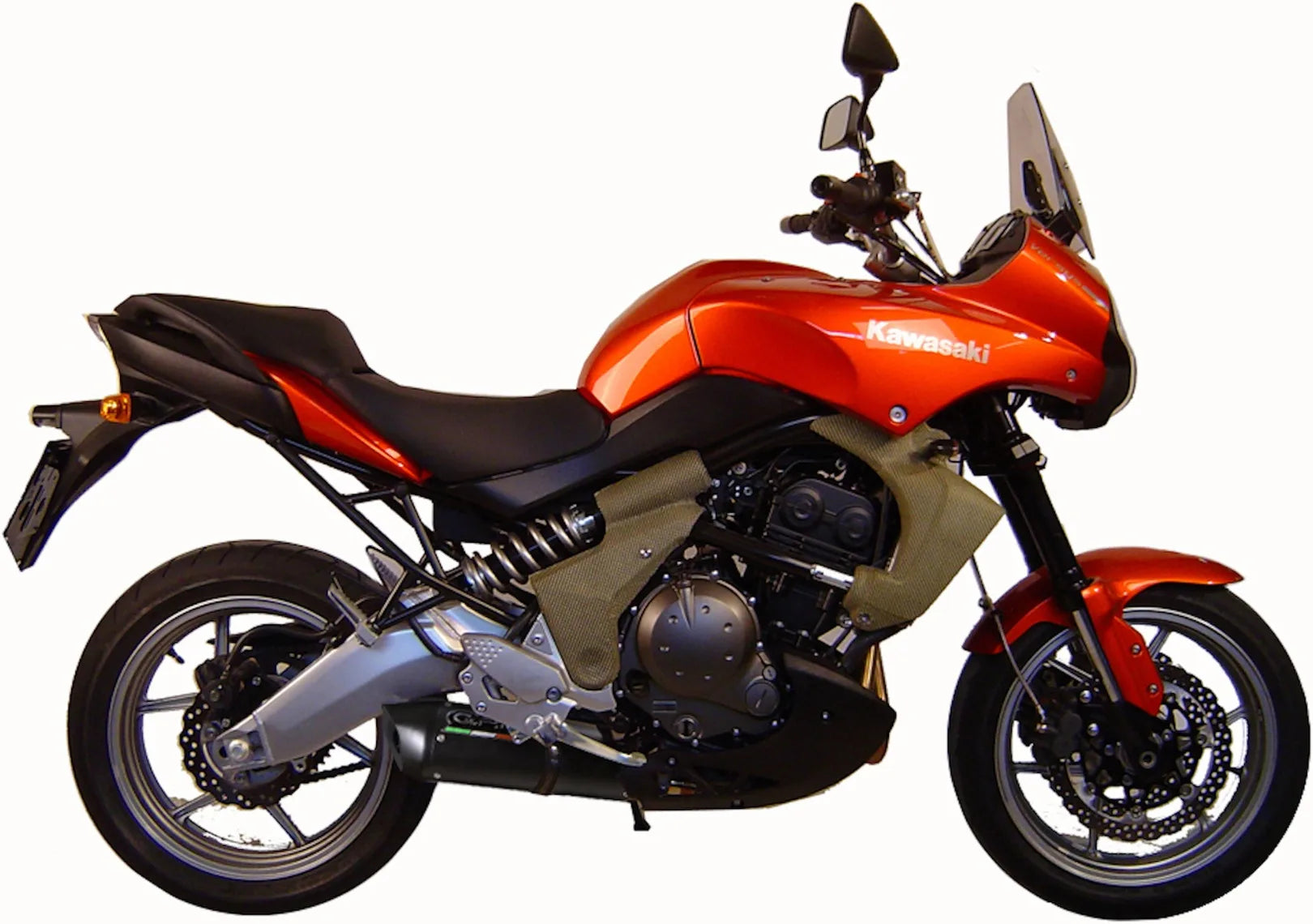 Terminale Di Scarico Catalizzato E Con Omologazione Suono Furore Alluminio Nero - Gpr Compatibile Con Kawasaki Versys 650 (2006-2014)