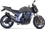 Doppio Terminale Di Scarico Catalizzato E Con Omologazione Suono Furore Alluminio Nero - Gpr Compatibile Con Kawasaki Z 1000 (2003-2006)