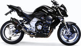 Doppio Terminale Di Scarico Catalizzato E Con Omologazione Suono Furore Alluminio Nero - Gpr Compatibile Con Kawasaki Z 1000 (2007-2009)