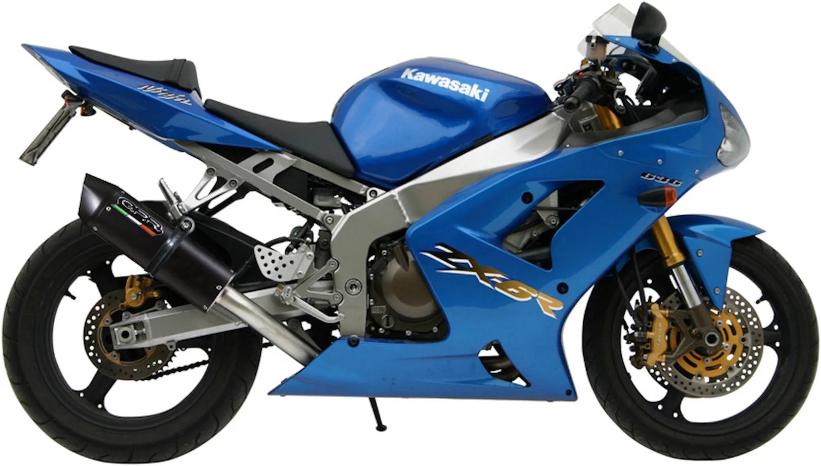 Terminale Di Scarico Con Omologazione Suono Furore Alluminio Nero - Gpr Compatibile Con Kawasaki Zx 6R 636 (2003-2004)