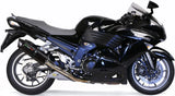 Doppio Terminale Di Scarico Con Omologazione Suono Furore Alluminio Nero - Gpr Compatibile Con Kawasaki Zzr 1400 (2006-2007)