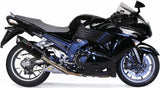 Doppio Terminale Di Scarico Con Omologazione Suono Furore Alluminio Nero - Gpr Compatibile Con Kawasaki Zzr 1400 (2008-2011)