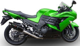 Doppio Terminale Di Scarico Con Omologazione Suono Furore Alluminio Nero - Gpr Compatibile Con Kawasaki Zzr 1400 (2012-2016)