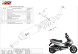 Terminale Di Scarico Con Omologazione Suono Gp Inox Nero - Mivv Compatibile Con Gilera Runner 200 (2003-2004)