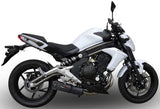 Terminale Di Scarico Con Omologazione Suono Ghisa Acciaio Nero - Gpr Compatibile Con Kawasaki Er-6 N (2005-2011)