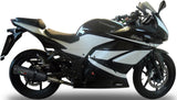 Terminale Di Scarico Con Omologazione Suono Ghisa Acciaio Nero - Gpr Compatibile Con Kawasaki Ninja 250 R (2007-2014)
