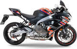 Impianto Di Scarico Completo Non Catalizzato E Senza Omologazione Suono Ghost Acciaio - Gpr Compatibile Con Aprilia Rs 457 (2024-2025)