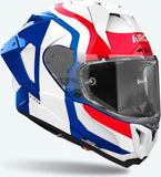 Casco Integrale Per Moto Airoh Gp800 - Gp8C18 Hpc Carbon Blu Rosso Lucido Competition Taglia Xl