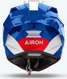 Casco Integrale Per Moto Airoh Gp800 - Gp8C18 Hpc Carbon Blu Rosso Lucido Competition Taglia Xs