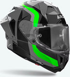 Casco Integrale Per Moto Airoh Gp800 - Gp8C33 Hpc Carbon Verde Fluo Gloss Competition Taglia M