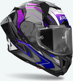 Casco Integrale Per Moto Airoh Gp800 - Gp8Mu18 Hpc Carbon Blu Gloss Must Taglia L