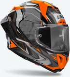 Full-Face Motorcycle Helmet Airoh Gp800 - Gp8Mu32 Hpc Carbon Gloss Orange Must Size Xl