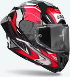 Casco Integrale Per Moto Airoh Gp800 - Gp8Mu55 Hpc Carbon Rosso Gloss Must Taglia Xs