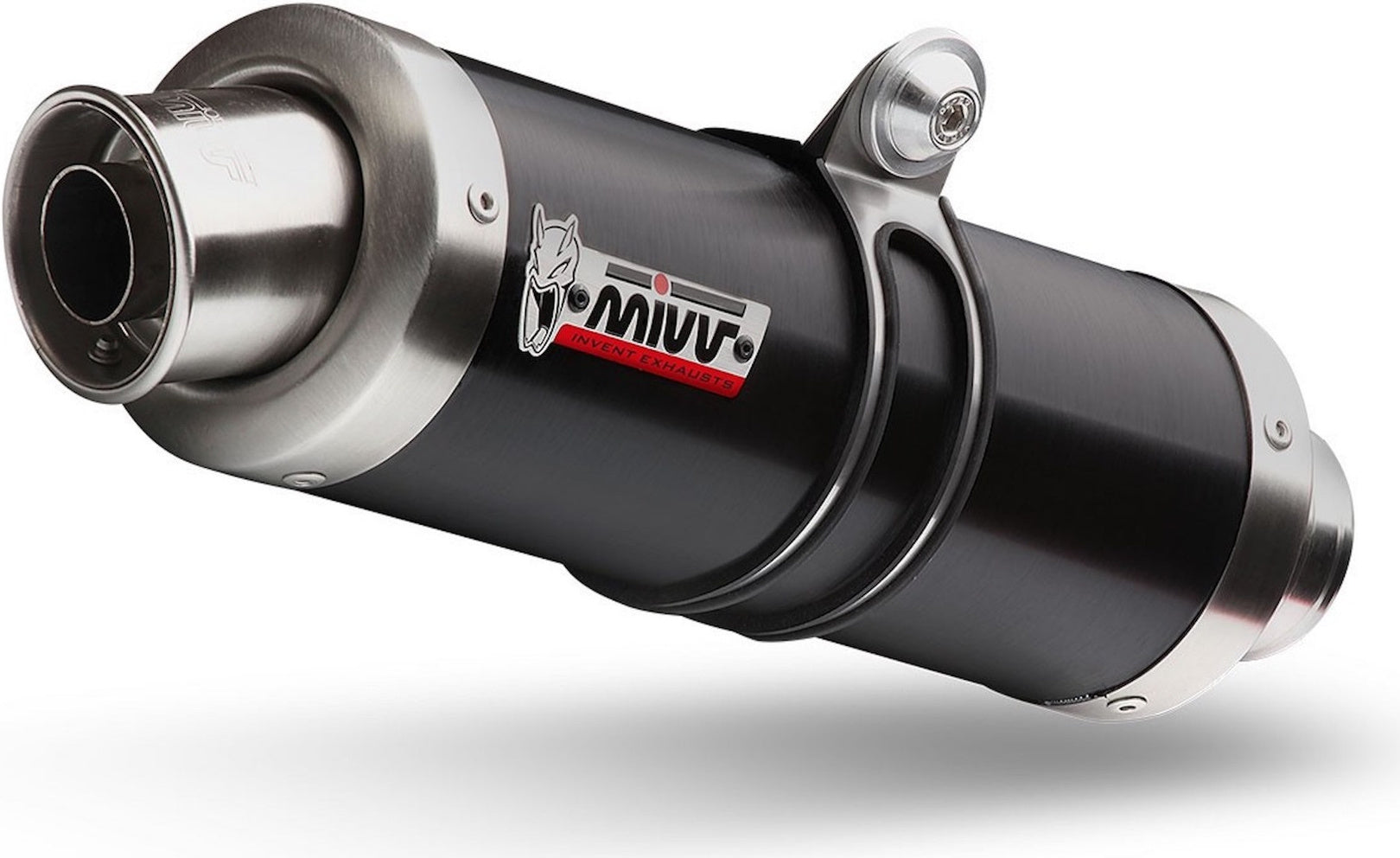 Non-Catalytic Exhaust Tip With Sound Certification Gp Steel Black - Mivv Compatible With Triumph Speed Triple (2005-2006)