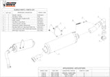 Terminale Di Scarico Con Omologazione Suono Oval Inox - Mivv Compatibile Con Honda Hornet 600 (1998-2000)