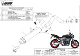 Terminale Di Scarico Catalizzato E Con Omologazione Suono X-Cone Inox Nero - Mivv Compatibile Con Honda Hornet 600 (2003-2006)