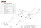 Doppio Terminale Di Scarico Con Omologazione Suono Gp Inox Nero - Mivv Compatibile Con Honda Fmx 650 (2005-2006)