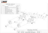 Doppio Terminale Di Scarico Non Catalizzato Con Omologazione Suono Oval Carbonio Carbonio - Mivv Compatibile Con Honda Xl 1000 Varadero (2003-2011)