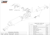 Terminale Di Scarico Con Omologazione Suono Gp Inox Nero - Mivv Compatibile Con Honda Cbr 600 F (2011-2013)