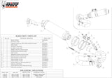 Terminale Di Scarico Non Catalizzato E Con Omologazione Suono Gp Inox Nero - Mivv Compatibile Con Honda Cbr 1000 Rr (2008-2013)