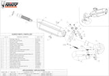 Terminale Di Scarico Non Catalizzato E Con Omologazione Suono Suono Inox Carbonio - Mivv Compatibile Con Honda Cbr 1000 Rr (2008-2013)