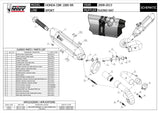 Terminale Di Scarico Con Omologazione Suono Suono Inox Carbonio - Mivv Compatibile Con Honda Cbr 1000 Rr (2008-2013)