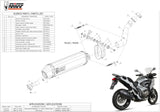 Terminale Di Scarico Con Omologazione Suono Speed Edge Inox Nero Carbonio - Mivv Compatibile Con Honda Crosstourer 1200 (2012-2020)