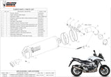 Terminale Di Scarico Con Omologazione Suono Oval Titanio Carbonio - Mivv Compatibile Con Honda Crossrunner (2015-2020)