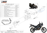 Terminale Di Scarico Con Omologazione Suono Oval Titanio Carbonio - Mivv Compatibile Con Honda Crf 1000 L Africa Twin (2016-2019)
