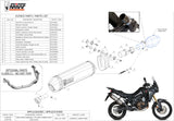 Exhaust Tip With Noise Certification Speed Edge Steel Black Carbon - Mivv Compatible With Honda Crf 1000 L Africa Twin (2016-2019)