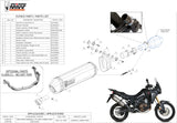 Terminale Di Scarico Con Omologazione Suono Speed Edge Inox Nero Carbonio - Mivv Compatibile Con Honda Crf 1000 L Africa Twin (2016-2019)