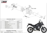 Terminale Di Scarico Con Omologazione Suono Oval Carbonio Carbonio - Mivv Compatibile Con Honda Cb 500 X (2016)