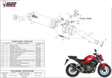 Exhaust Tip With Noise Certification Gp Carbon - Mivv Compatible With Honda Cb 500 F (2016-2018)