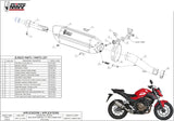 Terminale Di Scarico Con Omologazione Suono Suono Inox Carbonio - Mivv Compatibile Con Honda Cb 500 F (2016-2018)