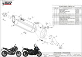 Terminale Di Scarico Con Omologazione Suono Suono Inox Carbonio - Mivv Compatibile Con Honda Integra 750 (2016-2020)
