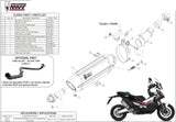 Terminale Di Scarico Con Omologazione Suono Suono Inox Nero Carbonio - Mivv Compatibile Con Honda X-Adv 750 (2017-2024)