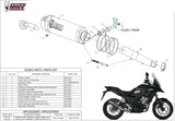 Terminale Di Scarico Con Omologazione Suono Oval Carbonio Carbonio - Mivv Compatibile Con Honda Cb 500 X (2017-2022)