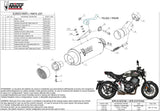 Terminale Di Scarico Con Omologazione Suono Gppro Carbonio - Mivv Compatibile Con Honda Cb 1000 R (2018-2024)